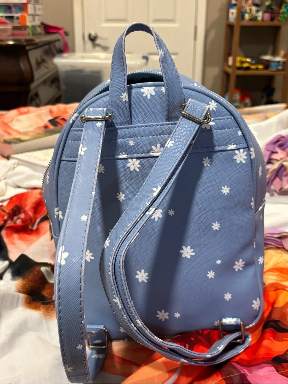 Tweem mini blue Daisy backpack